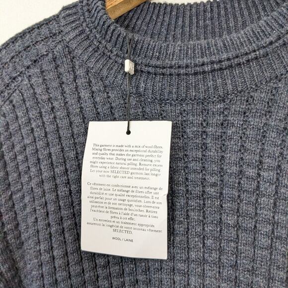 NWT Selected Homme Slhatlas Dark Grey Knit Pullover Crewneck Sweater Size XXL - Picture 7 of 9